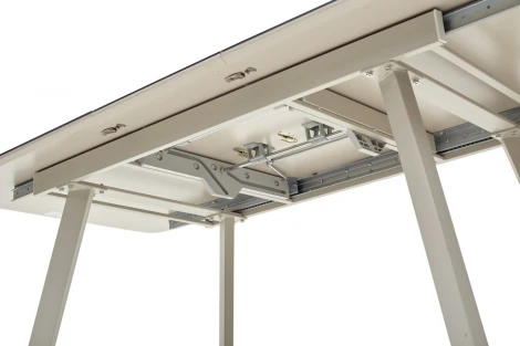 Стеклянный стол M-City ARUBA 140 BEIGE/ CAPPUCINO глазурованное стекло