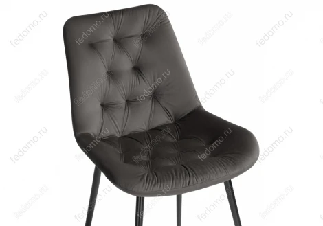 Стул Woodville на металлокаркасе Гояр графитовый / черный глянец 464205