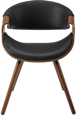 Стул ESF JY1829 черный PU/орех/Экокожа,Шпон,Массив дерева