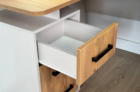 Лайт-2 Стол компьютерный 1200 угловой Mebelson (ЛДСП/Дуб крафт золотой,Бежевый) арт.SKL2.2N02.3369