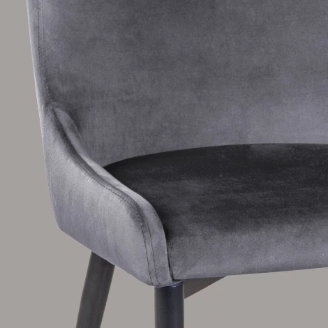 Стул JAZZ, бархат серый 27/черный конус Top Concept JAZZ 75890