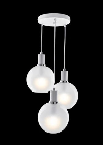Подвесной светильник 33 ИДЕИ PND140.03.01.002.CH-S.13.WH (220V, на проводе, шарики, круглые)