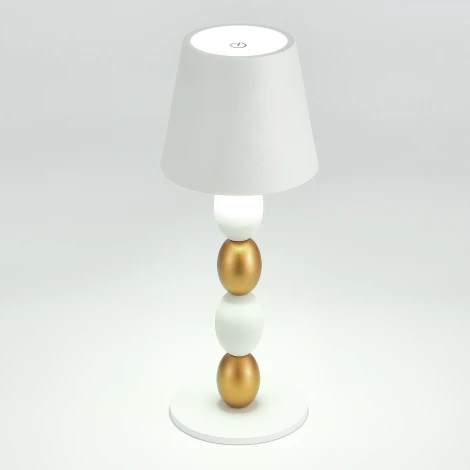 Настольная лампа ST Luce Ease SL1011.514.01 Белый, Золотистый/Белый LED 1*3W