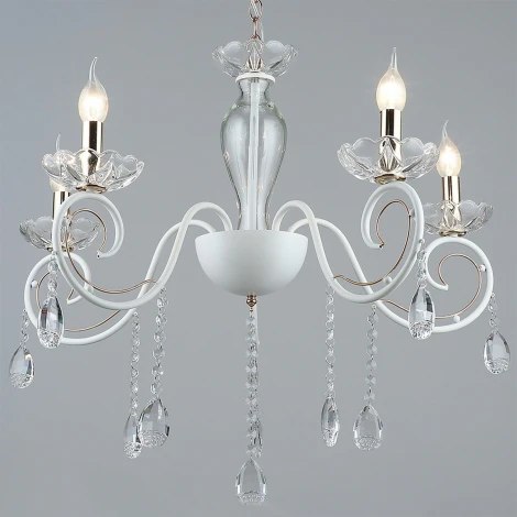 Подвесная люстра Reluce 03950-0.4-05 WT+FGD (220V, подвески, на цепи, подсвечник, свеча)