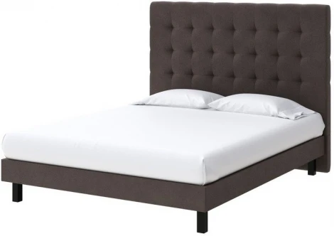 PROxSON Кровать Madrid Boxspring Standart (Ткань: Велюр Monopoly Горячий шоколад (237)) 90x200