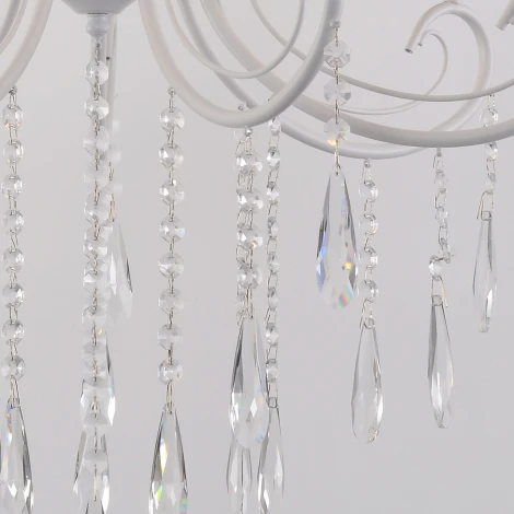 Подвесная люстра Reluce 04207-0.4-07 WH (220V, подвески, на цепи, подсвечник, свеча)