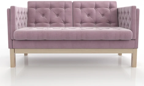 Диван Arsko Айверс М сосна розовый шенилл