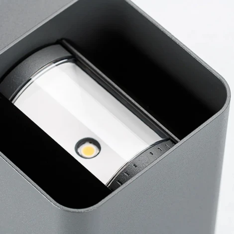 Светильник LGD-WALL-VARIO-S104x129-2x6W Day4000 (GR, 1-80 deg) (Arlight, IP54 Металл) 029794 (220V)