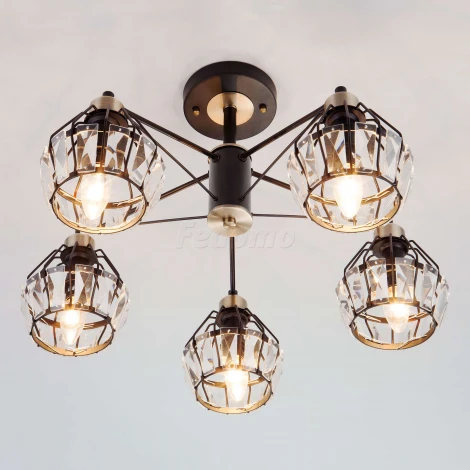 Потолочная люстра Eurosvet Lord 70075/5 черный (220V)