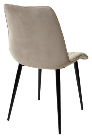 Стул Поль латте #25, велюр / черный каркас, 4 шт./ 1 к.