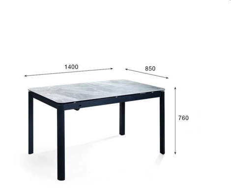 Стол Alpha (140+40) Испанская керамика светлая Top Concept 2001000000913