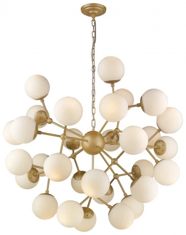 Подвесная большая люстра Wertmark Bolita WE236.30.403 (220V, на цепи, шарики, молекулы)