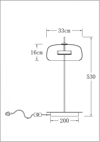 Настольная лампа Arte Lamp Padova A2404LT-1SM (LED, 220V, выключатель)
