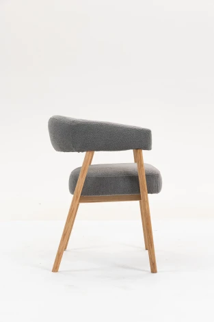 Стул обеденный Zubo с деревянными ножками темно-серый Stool Group арт.УТ000041729