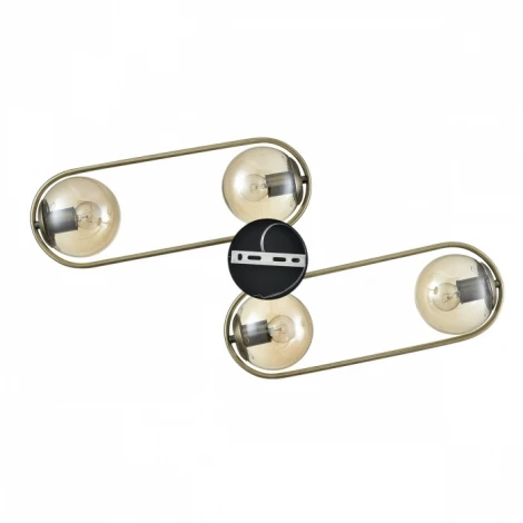 Потолочная люстра на штанге Lumion Erena 8062/4C черный/тонированный металл/стекло E27 4*60W 220V