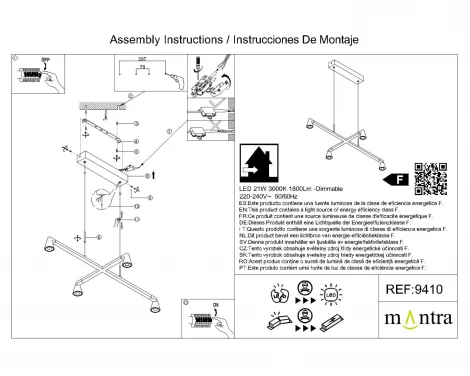 Подвесной светильник светодиодный Mantra Africa 9410