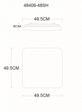 Потолочный светильник светодиодный с пультом регулировкой цветовой температуры и яркости Lassy 48406-48SH Globo (220V, умный дом - Tuya Smart)