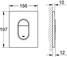 Кнопка смыва Grohe Arena Cosmopolitan 38844SH0 белая