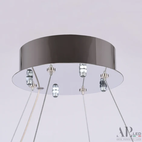 Подвесная люстра светодиодная APL LED Sicilia SH02.73.B.Ni.4000 (220V, хрусталь, на тросе)