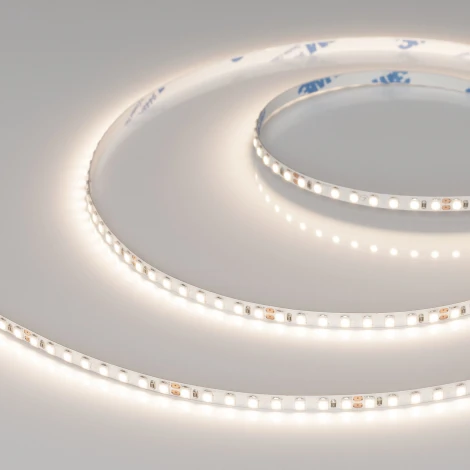 Светодиодная лента RT-A160-5mm 24V Warm3500 (9.6 W/m, IP20, 2835, 5m) (Arlight, Открытый) 037807