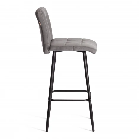 Барный стул Medeo/Медео Tetchair (Металл,Велюр/Серый) арт.24910