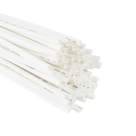 Трубка термоусадочная 5,0/2,5 мм длина 100 см. (белый) Stekker 50255