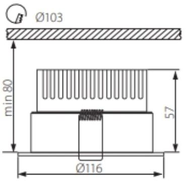 Встраиваемый точечный светильник светодиодный Kanlux RENDA 8720 (220V, круглые)