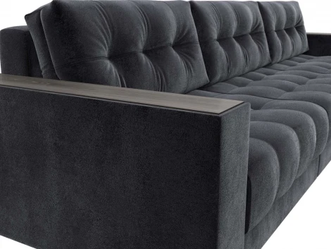 Диван прямой с декором Лига-049 НПБ Лонг Лига Диванов (Велюр) арт.128441