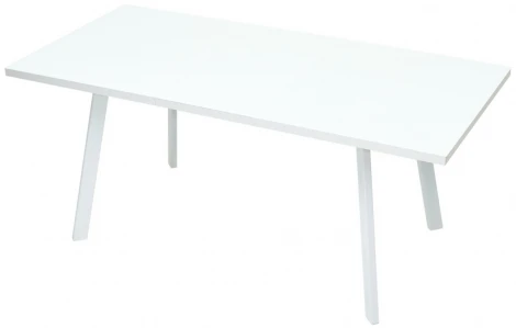 Стол ФИН 120 Белый, стекло/ Белый каркас М-City