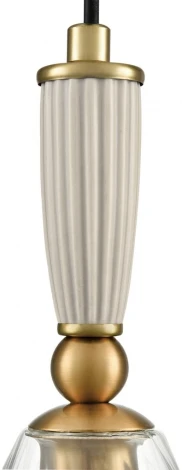 Подвесной светильник Lumion Derbi 8284/1A античная бронза/прозрачный, металл/керамика/стекло Е14 1*40W 220V (на проводе)