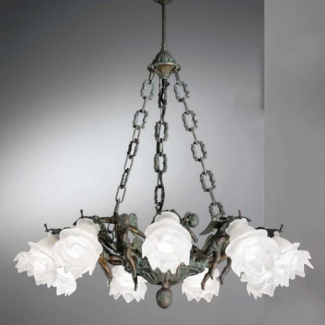 Подвесная люстра Nervilamp 2081 2081/9/SC (220V, на цепи)