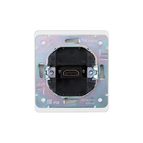 Розетка HDMI с/у перламутр Kranz Round KR-78-0730-1