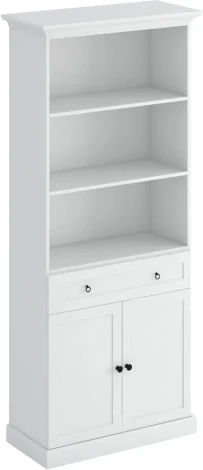 Стеллаж Caprio с ящиком и дверями ОГОГО (арт.434247), (ЛДСП/Белый)