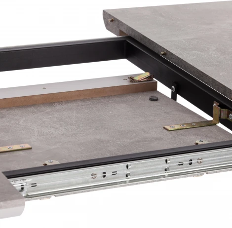 Стол обеденный NELSON МДФ/ЛДСП/металл, 128-170х80х75 см, Бетон/Черный Tetchair 18994