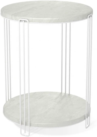 Столик кофейный Sheffilton SHT-CT33-1 белый муар/бетон лофт от фабрики Sheffilton