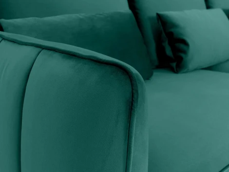 Диван Amsterdam трехместный ОГОГО (арт.664754), (Ткань/Изумрудный)