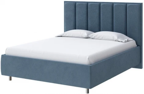 PROxSON Кровать Routa без основания (Ткань: Велюр Monopoly Прованский синий (792)) 200x200