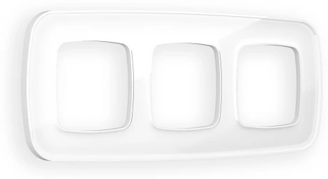 Рамка Ambrella Volt OMEGA Coint (Белый Стекло органическое) 3-ая OF640103