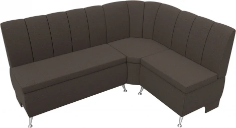 Диван кухонный угловой Кантри правый угол (Коричневый/Рогожка) Лига Диванов арт.122501