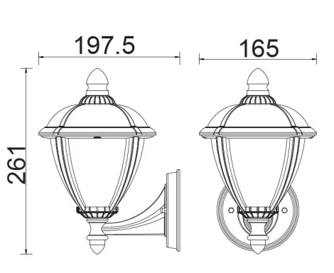 Настенный фонарь уличный Oasis Light W2601 W
