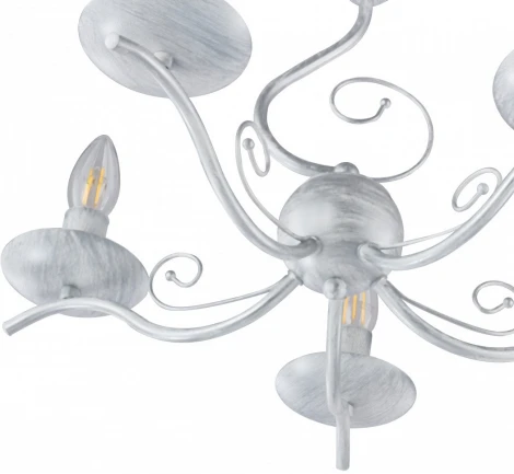 Подвесная люстра Arte Milano Amalfi-9934 339934/5 WT+SL (220V, на цепи, подсвечник, свеча)