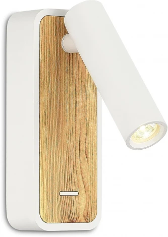 Спот ST Luce ST160.531.03 Белый, Светлое дерево/Белый LED 1*3W (220V, выключатель)