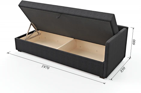 Диван-кровать Arsko Велес Угол правый рогожка графитовая