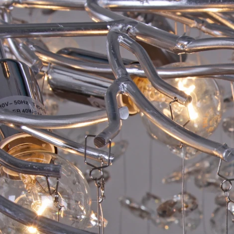 Подвесная люстра хрустальная Reluce 08180-0.4-08 CR (220V, на тросе)