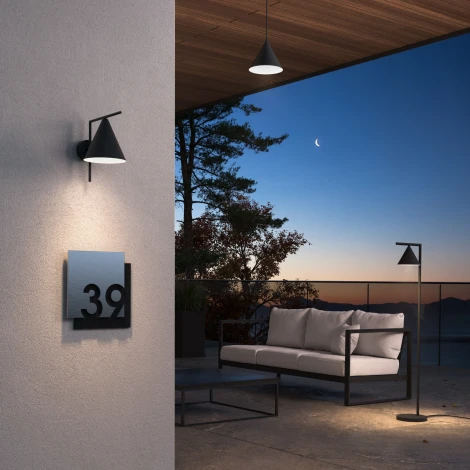 Настенный уличный светильник Elektrostandard Bevel 35184/D черный (LED, 220V, IP54)