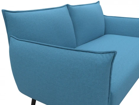 Диван прямой Лига-083 (Фанера/Металл/Рогожка/Голубой) Лига Диванов 131064