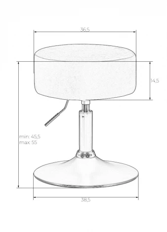 Пуф DOBRIN DANNY BLACK Белый