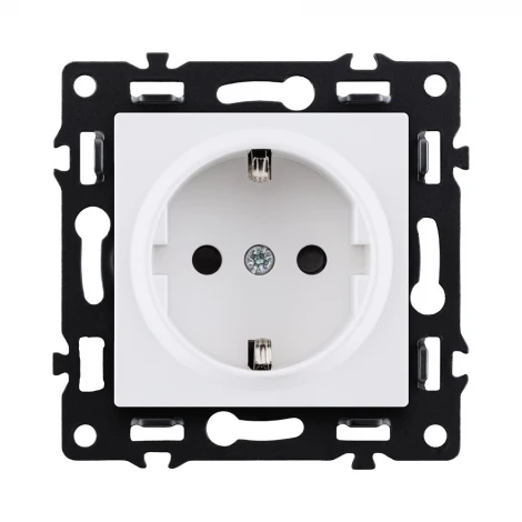 Розетка штепсельная SCHUKO 16A/250 В белый Kollinger Asthetik AS-014WH