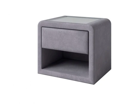 Тумба Cube (Ткань: Микровелюр Manhattan Стальной) PROxSON 52x41 2049890