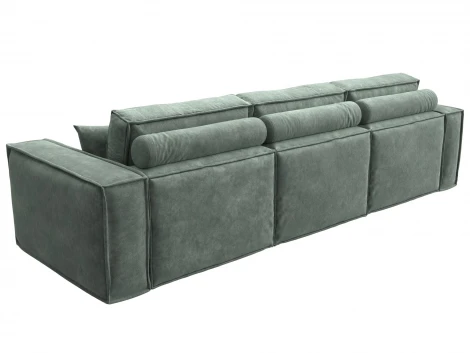 Диван прямой Лига-081 НПБ Лонг (ДСП/Пластик/Велюр/Зеленый) Лига Диванов 130139